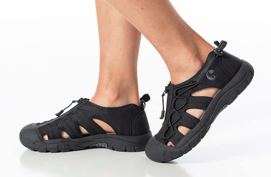 Women's Black to the Floor BILLY River Sandals -Shoekid.ca