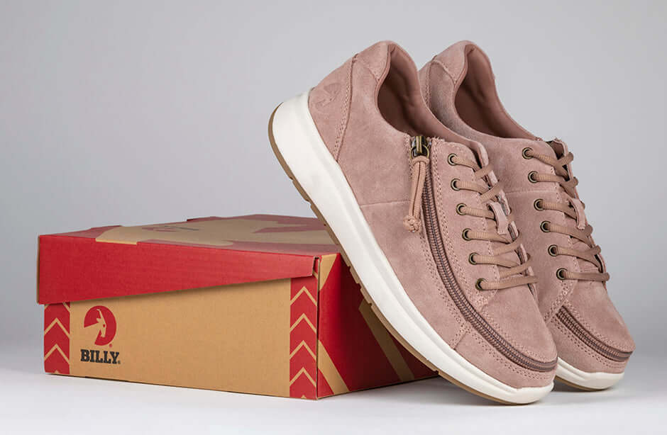 Women's Blush Suede BILLY Comfort Lows (CPMA Approved) -Shoekid.ca