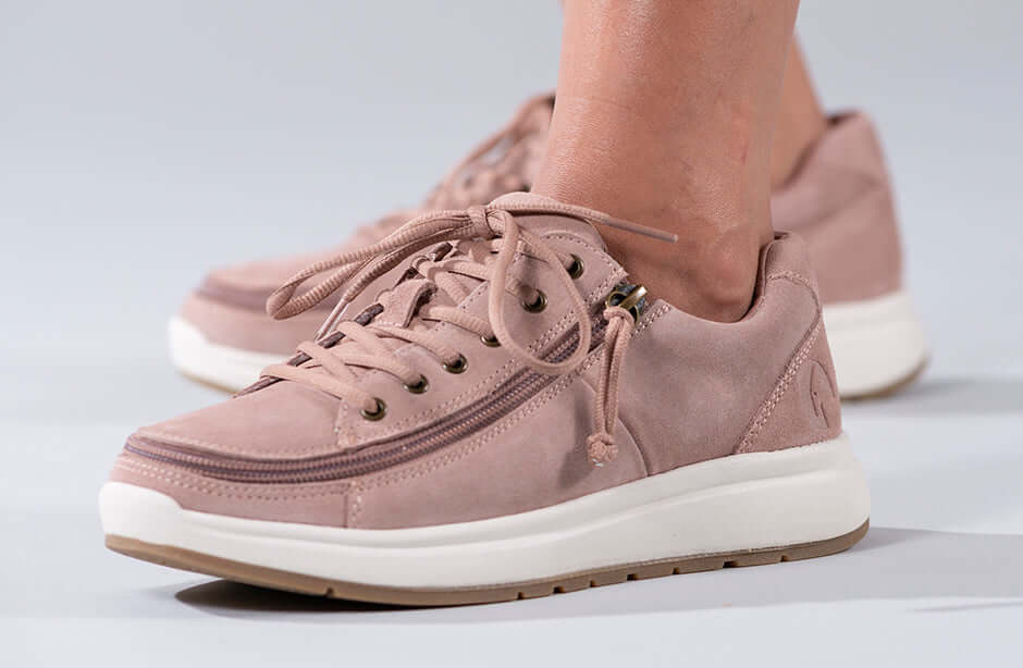 Women's Blush Suede BILLY Comfort Lows (CPMA Approved) -Shoekid.ca