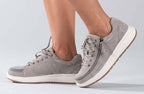 Women's Grey Suede BILLY Comfort Lows (CPMA Approved) -Shoekid.ca