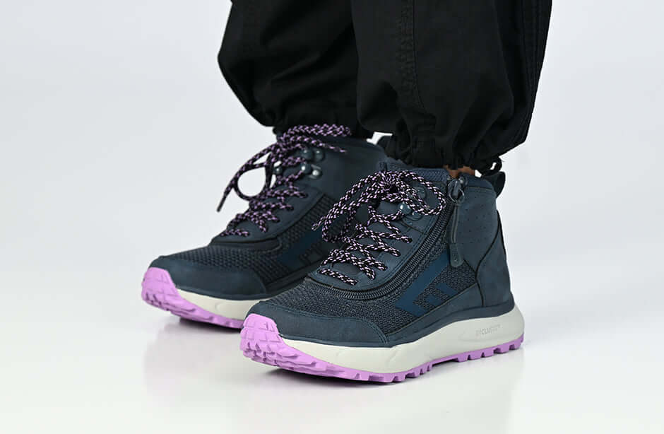 Women's Navy/Purple BILLY Inclusion Trail Boots -Shoekid.ca